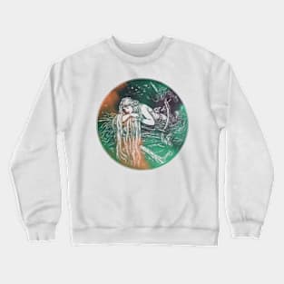 Wild Rose Nesting In Northern Lights Crewneck Sweatshirt